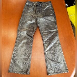 JBrand Metallic Snake Skin Jeans size 27 NWOT